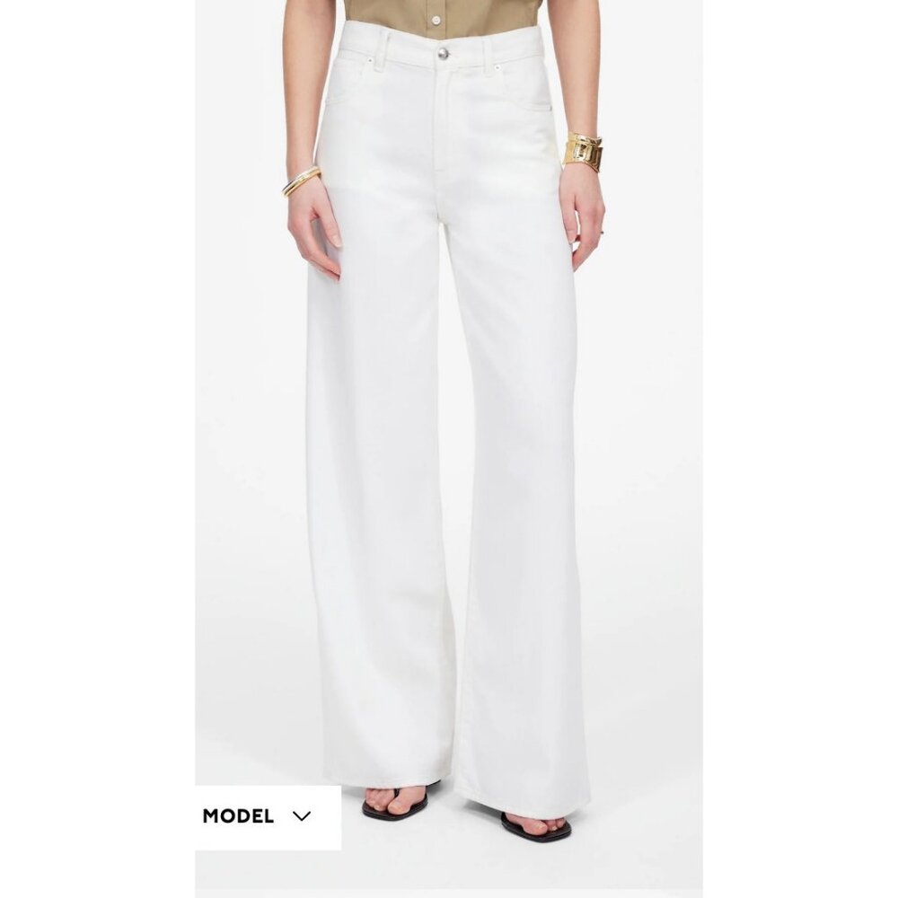 Madewell $138 Superwide-Leg Jeans: Airy Denim Edition Size 23 NU007 White - Picture 2 of 11